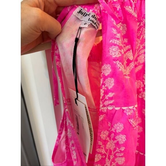 NWT Juliet Dunn tiered tie back dress, Sz 0, Us 2-6 $355 - Picture 6 of 8